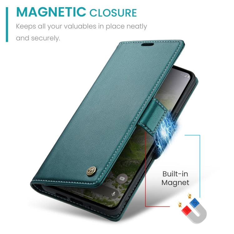 For Google Pixel 10 / 10 Pro / 9 CaseMe 023 Butterfly Buckle Litchi Texture RFID Anti-theft Leather Phone Case(Pearly Blue) by CaseMe
