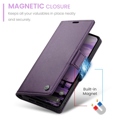 For Google Pixel 10 / 10 Pro / 9 CaseMe 023 Butterfly Buckle Litchi Texture RFID Anti-theft Leather Phone Case(Pearly Purple) by CaseMe