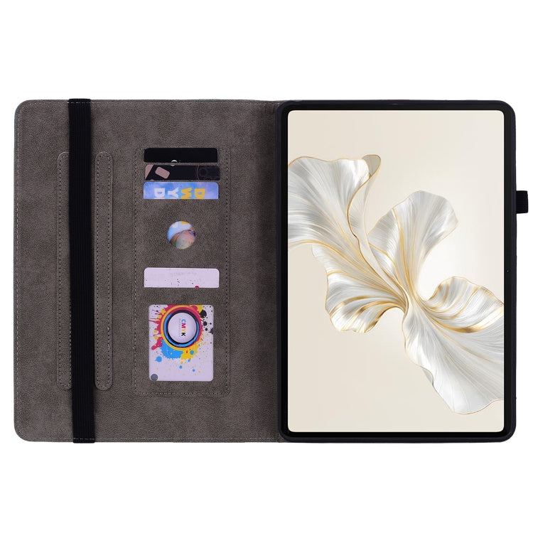 For Honor Pad 9 12.1 Butterfly Rose Embossed Leather Tablet Case(Rose Red) by bashfashion