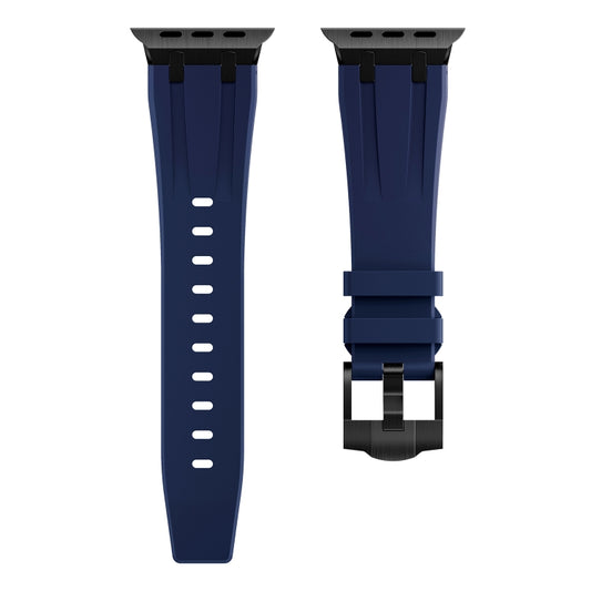 AP Silicone Watch Band For Apple Watch 7 45mm(Black Blue) by bashfashion