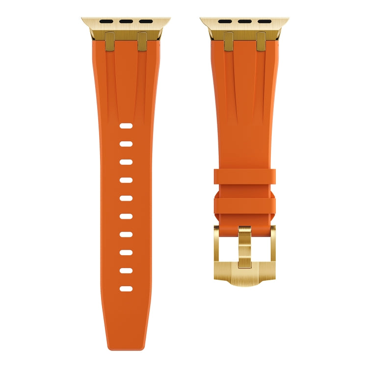 AP Silicone Watch Band For Apple Watch SE 2022 40mm(Gold Orange) by bashfashion