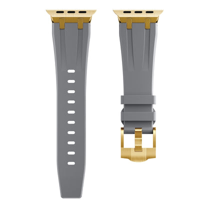 AP Silicone Watch Band For Apple Watch SE 2022 44mm(Gold Grey) by bashfashion