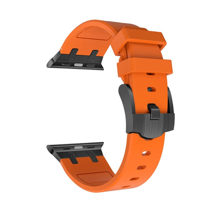 AP Silicone Watch Band For Apple Watch SE 40mm(Black Orange) by bashfashion