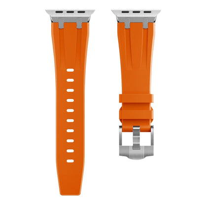 AP Silicone Watch Band For Apple Watch 6 44mm(Silver Orange) by bashfashion