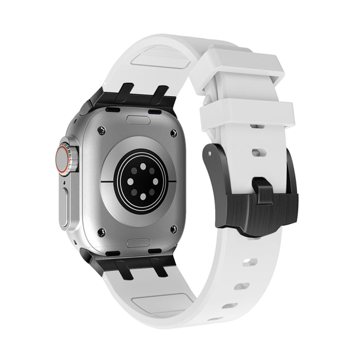 AP Silicone Watch Band For Apple Watch 5 44mm(Black White) by bashfashion