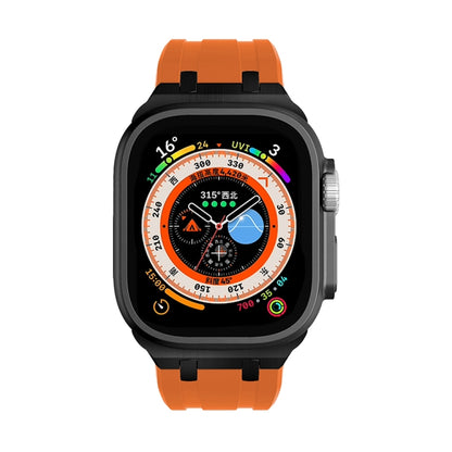 AP Silicone Watch Band For Apple Watch 4 40mm(Black Orange) by bashfashion