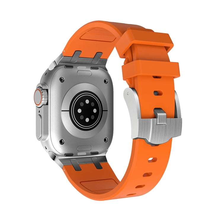 AP Silicone Watch Band For Apple Watch 3 38mm(Silver Orange) by bashfashion