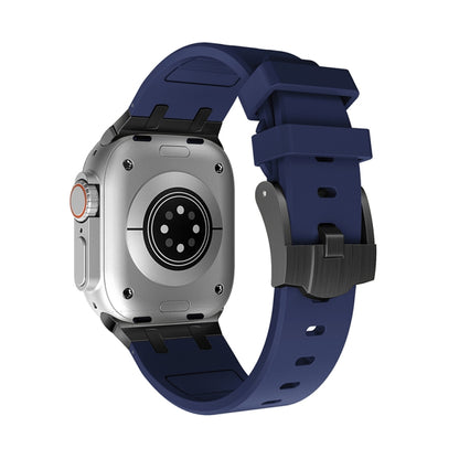 AP Silicone Watch Band For Apple Watch 3 42mm(Black Blue) by bashfashion