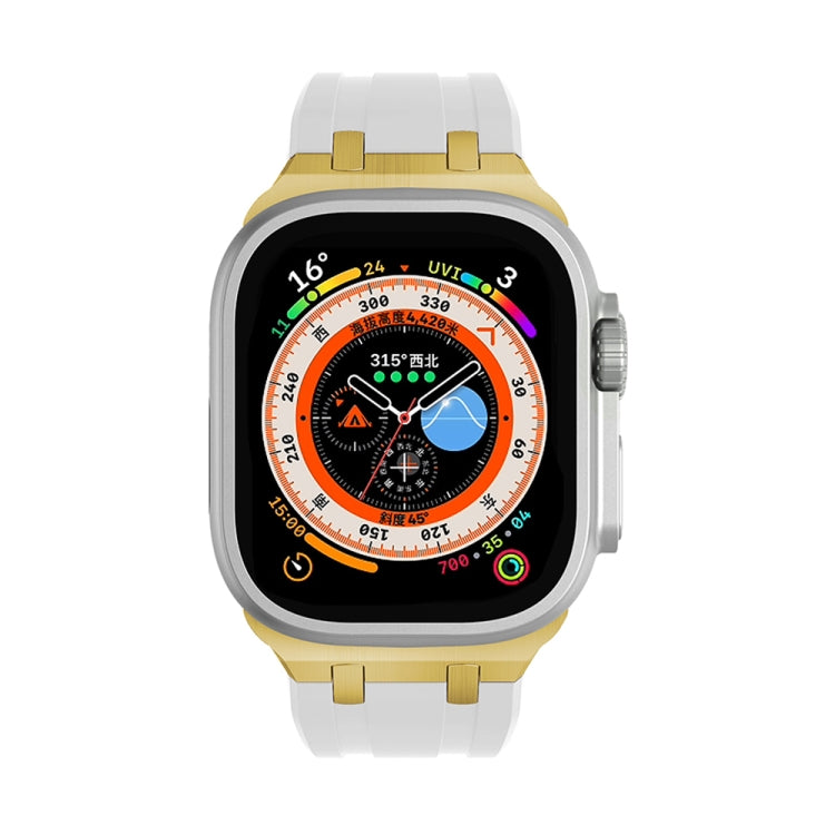 AP Silicone Watch Band For Apple Watch 2 38mm(Gold White) by bashfashion