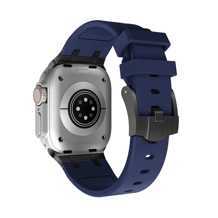 AP Silicone Watch Band For Apple Watch 38mm(Black Blue) by bashfashion