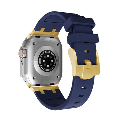 AP Silicone Watch Band For Apple Watch 42mm(Gold Blue) by bashfashion