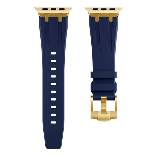 AP Silicone Watch Band For Apple Watch Ultra 2 49mm(Gold Blue) by bashfashion