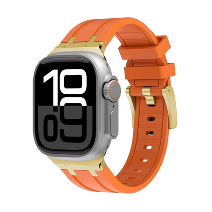 AP Silicone Watch Band For Apple Watch Series 10 42mm(Gold Orange) by bashfashion
