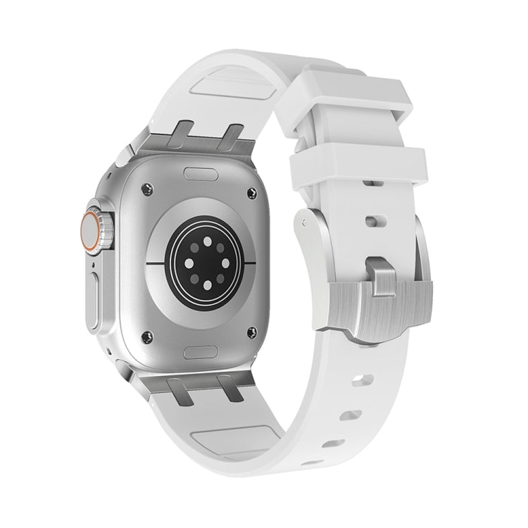 AP Silicone Watch Band For Apple Watch Series 10 42mm(Silver White) by bashfashion