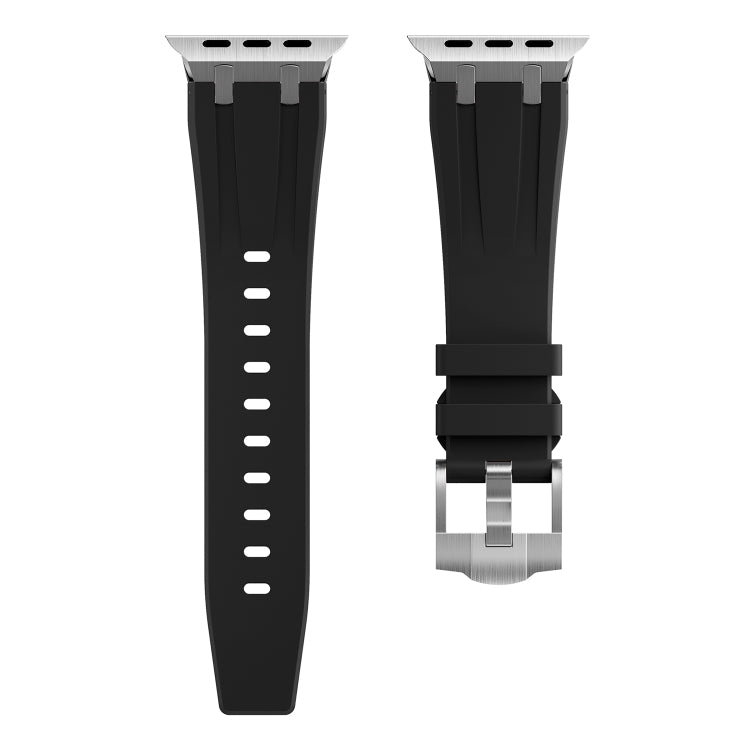 AP Silicone Watch Band For Apple Watch Series 10 46mm(Silver Black) by bashfashion
