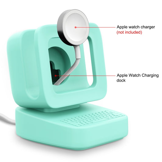 For Apple Watch 44/42/40/38mm Retro Watch Stand Holder(Mint Green) by bashfashion