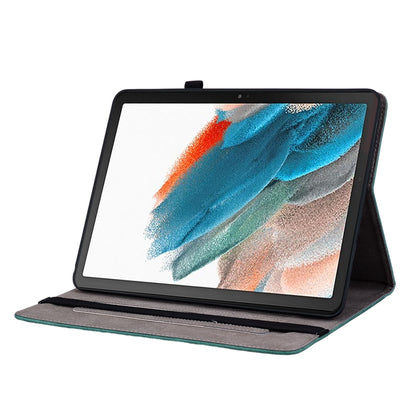 For Samsung Galaxy Tab S6 Lite P610 Butterfly Rose Embossed Leather Smart Tablet Case(Green) by bashfashion