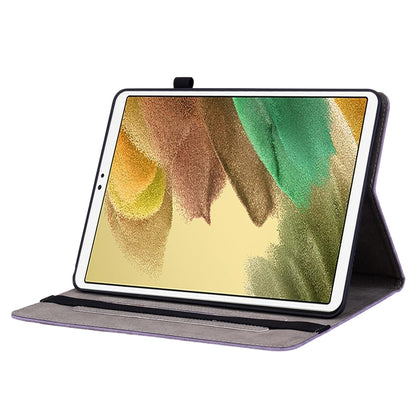 For Samsung Galaxy A7 Lite T220 / T225 Butterfly Rose Embossed Leather Tablet Case(Purple) by bashfashion