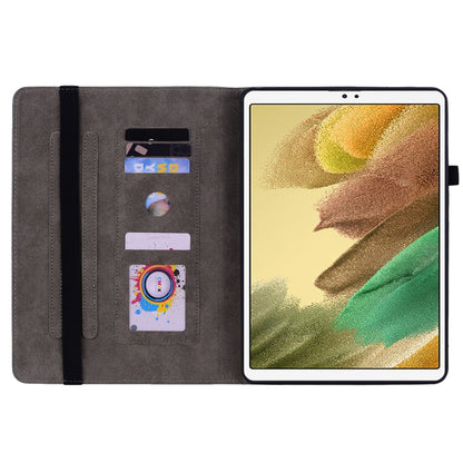 For Samsung Galaxy A7 Lite T220 / T225 Butterfly Rose Embossed Leather Tablet Case(Dark Blue) by bashfashion