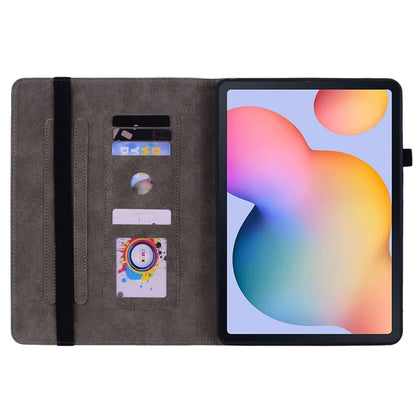 For Samsung Galaxy Tab S5e/T720/T725 Butterfly Rose Embossed Leather Tablet Case(Rose Red) by bashfashion