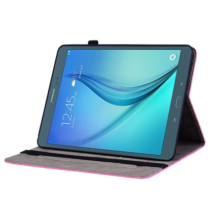 For Samsung Galaxy Tab A 9.7 T550 T555 Butterfly Rose Embossed Leather Tablet Case(Rose Red) by bashfashion