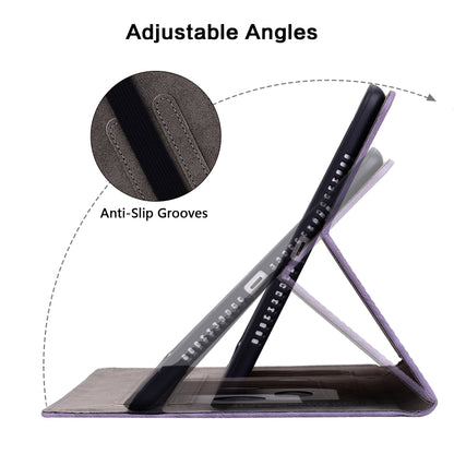 For Samsung Galaxy Tab S2 9.7 T810 T815 Butterfly Rose Embossed Leather Tablet Case(Purple) by bashfashion