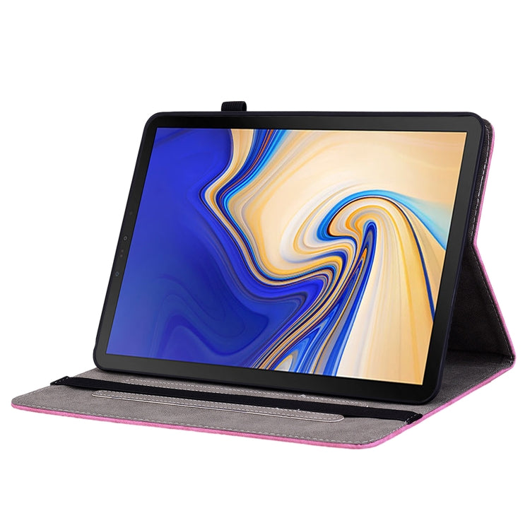 For Samsung Galaxy Tab S4 10.5 SM-T830 Butterfly Rose Embossed Leather Tablet Case(Rose Red) by bashfashion