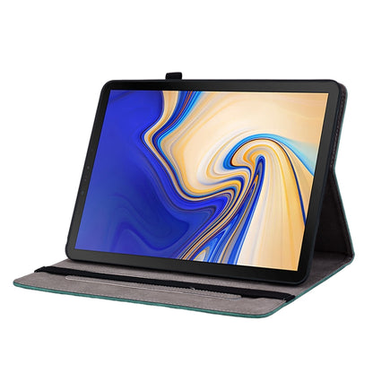 For Samsung Galaxy Tab S4 10.5 SM-T830 Butterfly Rose Embossed Leather Tablet Case(Green) by bashfashion