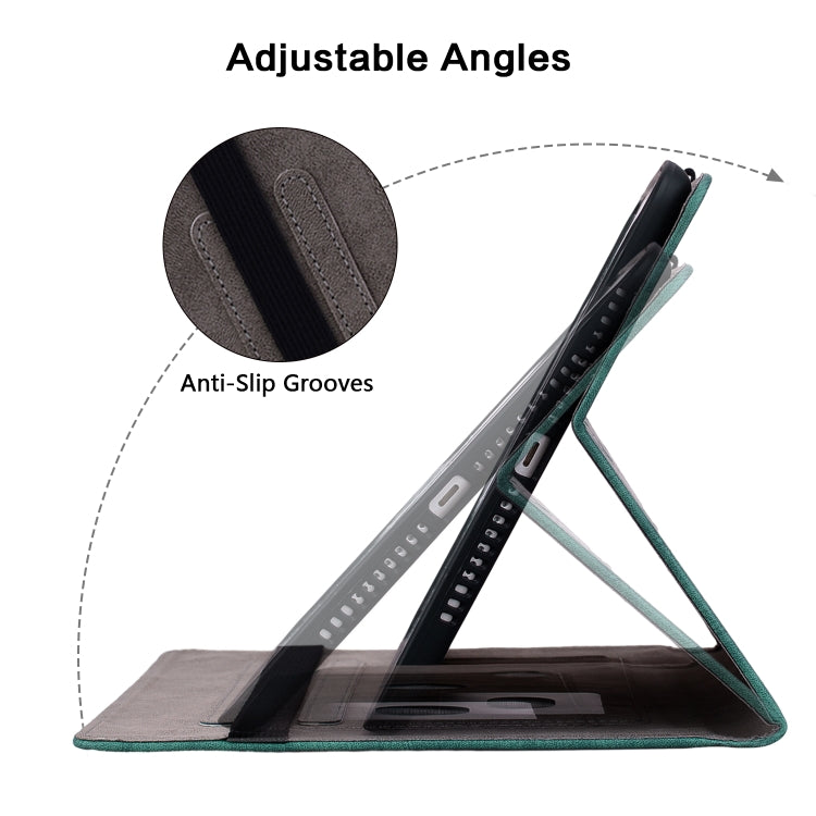 For Samsung Galaxy Tab S4 10.5 SM-T830 Butterfly Rose Embossed Leather Tablet Case(Green) by bashfashion