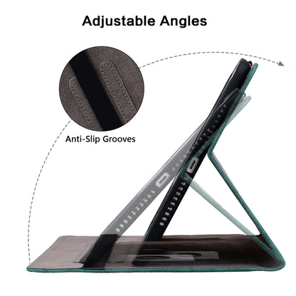 For Samsung Galaxy Tab S4 10.5 SM-T830 Butterfly Rose Embossed Leather Tablet Case(Green) by bashfashion