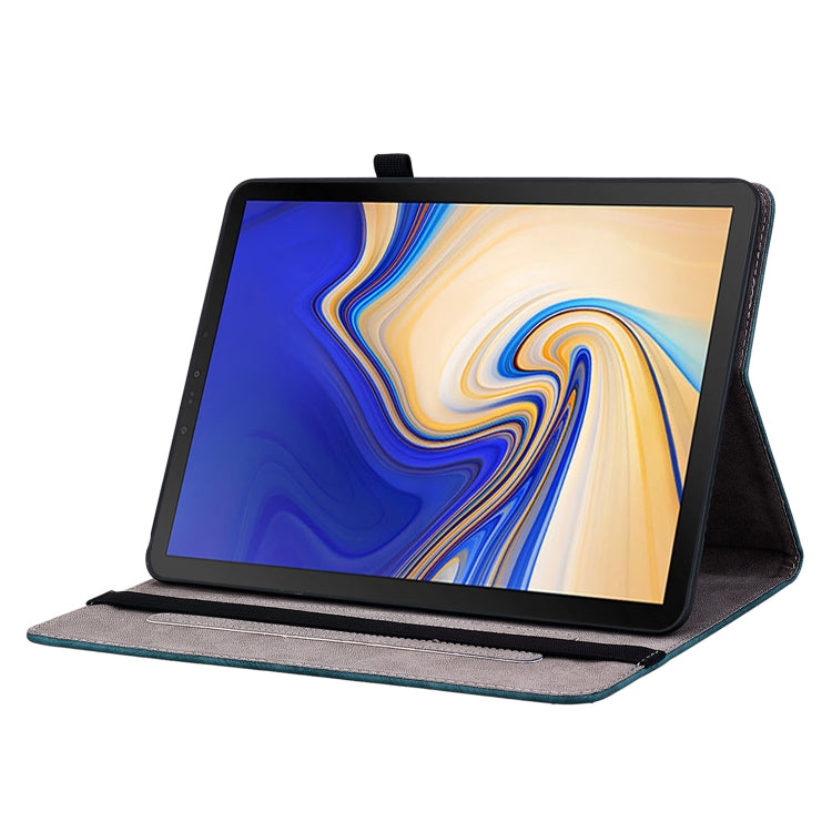 For Samsung Galaxy Tab S4 10.5 SM-T830 Butterfly Rose Embossed Leather Tablet Case(Dark Blue) by bashfashion