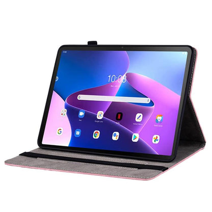 For Lenovo ZhaoYang K10C 10.1 inch Butterfly Rose Embossed Leather Tablet Case(Pink) by bashfashion