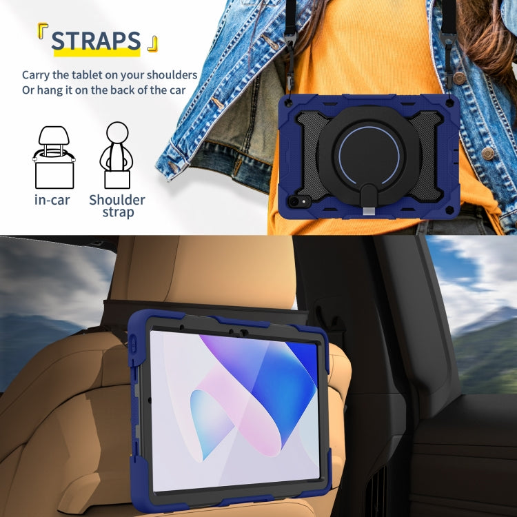 For Huawei MatePad 11 2023 Armor Contrast Color Silicone + PC Tablet Case(Navy Blue) by bashfashion