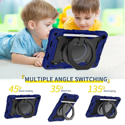 For Huawei MatePad SE 10.4 2023 Armor Contrast Color Silicone + PC Tablet Case(Navy Blue) by bashfashion