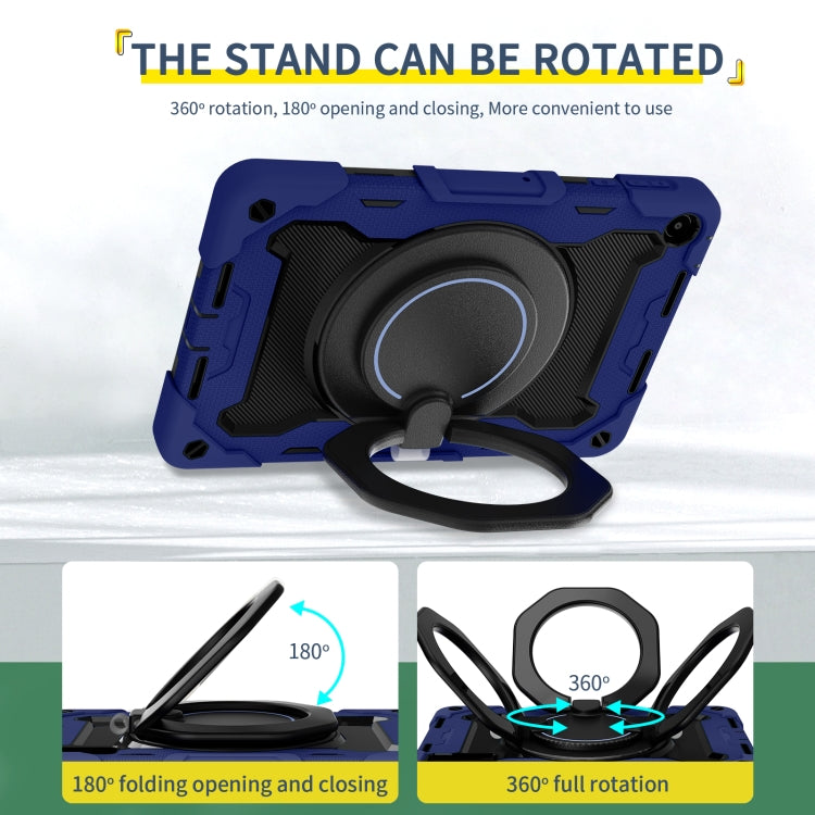 For Huawei MatePad SE 10.4 2023 Armor Contrast Color Silicone + PC Tablet Case(Navy Blue) by bashfashion