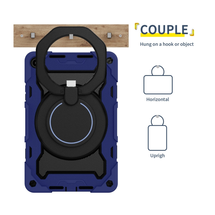 For Huawei MatePad SE 10.4 2023 Armor Contrast Color Silicone + PC Tablet Case(Navy Blue) by bashfashion