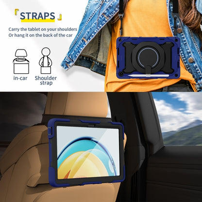 For Huawei MatePad SE 10.4 2023 Armor Contrast Color Silicone + PC Tablet Case(Navy Blue) by bashfashion