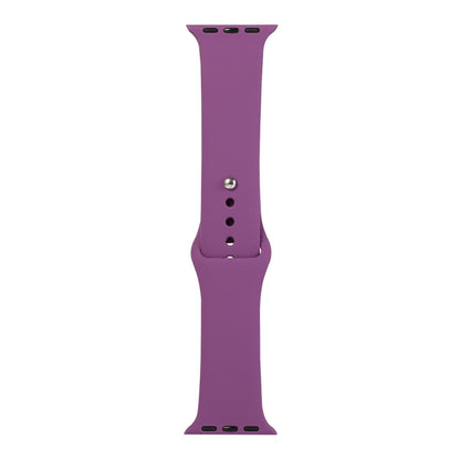 For Apple Watch Series 9&8&7 41mm / SE 3&SE 2&6&SE&5&4 40mm / 3&2&1 38mm Silicone Watch Band, Short Section (female)(Purple) by bashfashion