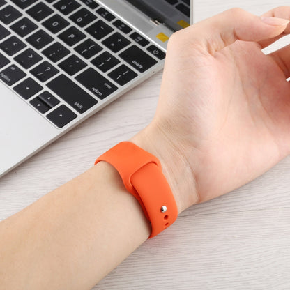 For Apple Watch Series 9&8&7 41mm / SE 3&SE 2&6&SE&5&4 40mm / 3&2&1 38mm Silicone Watch Band, Short Section (female)(Purple) by bashfashion