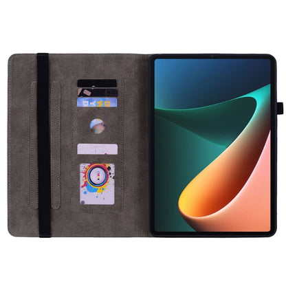 For Xiaomi Pad 5 / Pad 5 Pro Butterfly Rose Embossed Leather Smart Tablet Case(Pink) by bashfashion