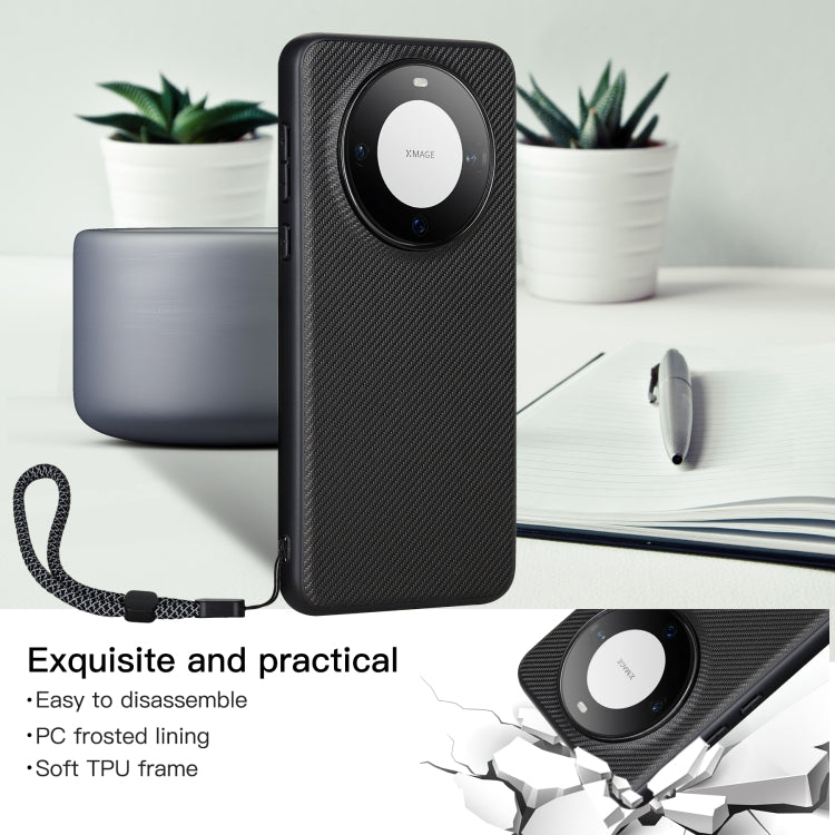 For Huawei Mate 60 ViLi TC Series Kevlar Carbon Fiber Texture Phone Case(Black) by ViLi