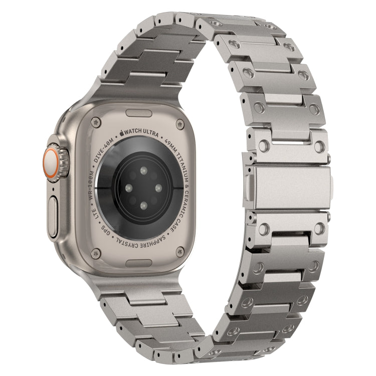 Double Rows Metal Watch Band For Apple Watch SE 40mm(Titanium) by bashfashion