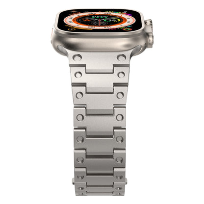 Double Rows Metal Watch Band For Apple Watch 5 40mm(Titanium) by bashfashion