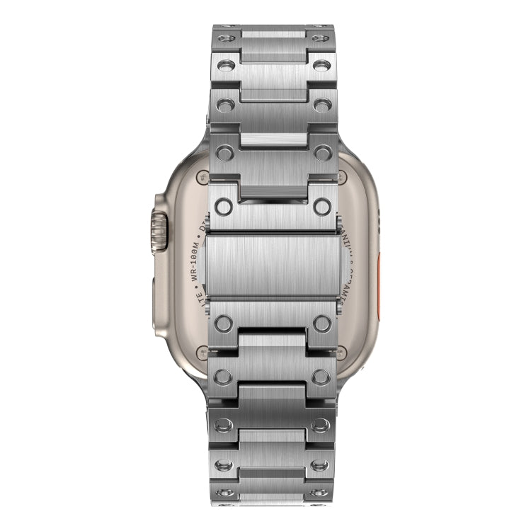 Double Rows Metal Watch Band For Apple Watch 4 44mm(Silver) by bashfashion