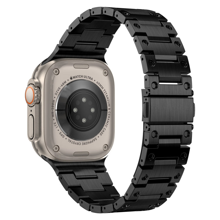 Double Rows Metal Watch Band For Apple Watch 38mm(Black) by bashfashion