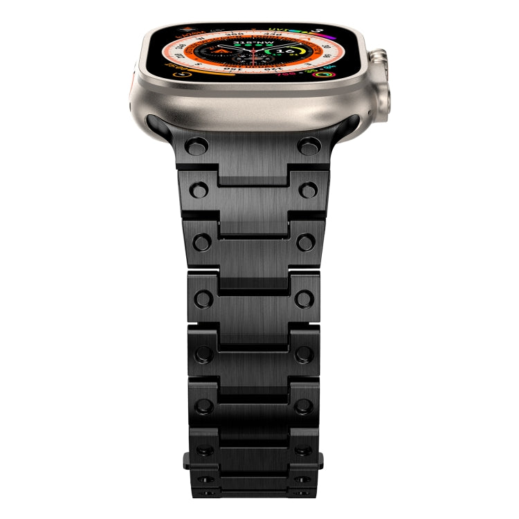 Double Rows Metal Watch Band For Apple Watch 38mm(Black) by bashfashion