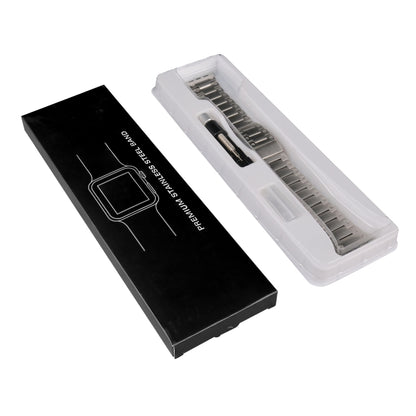 Double Rows Metal Watch Band For Apple Watch 7 41mm(Silver) by bashfashion