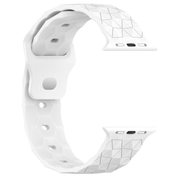 Football Texture Silicone Watch Band For Apple Watch Ultra 2 49mm(White) by bashfashion