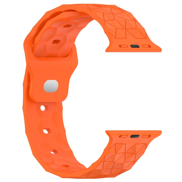 Football Texture Silicone Watch Band For Apple Watch Ultra 2 49mm(Orange) by bashfashion