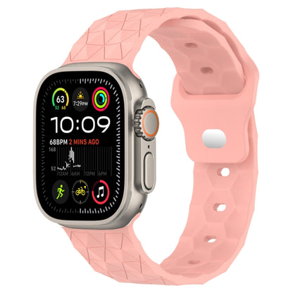 Football Texture Silicone Watch Band For Apple Watch Ultra 2 49mm(Pink) by bashfashion